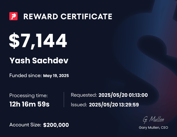 Trader Certificate #6